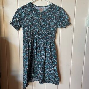 Cat & Jack Green Floral Button Dress